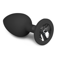 Analplug aus schwarzem Silikon